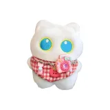 Большой-Глазый Белый Кот [Розовый Фартук + Фотография]