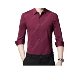 Фуксия Флисовая подкладка, Рубашка с наклонными полосами