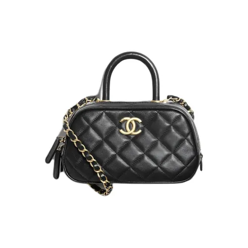 CHANEL Сумка для боулинга из телячьей кожи сумка через плечо сумка мини женская черная