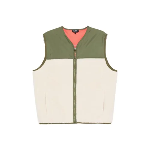 A.P.C Белый Зеленый Мужские Майки