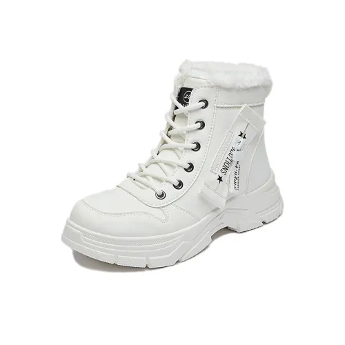 Lin's Travels Ботильоны Теплоизоляционные Увеличение Высоты Устойчивые к Износу Низкий Топ Утепленная Обувь Женская