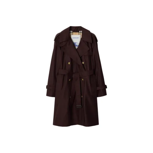 Burberry Темно-красный Женский Тренч