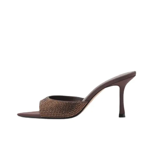 MANGO Шлепанцы Женские Шоколад