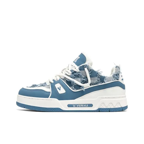 V.YERXU Skate Sneaker Casual Мужской Белый Синий