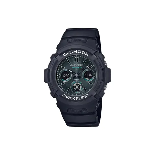 CASIO G SHOCK Collection Солнечный Кварцевый механизм Смольный ремешок Часы Мужские Зеленый циферблат