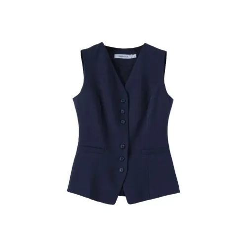 WANBAI Темно-синий Женский жилет