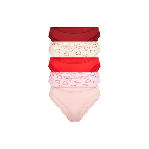 SKIMS Праздника Fw25 FITS EVERYBODY Кружево Cheeky TANGA 5 пар Стринг Женские 5 пар