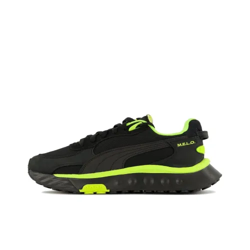 PUMA Mile Rider Low Топ Повседневная обувь Мужская Черный Зеленый