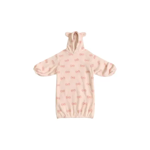 MUQINGQING Розовый Бант Сон Сиреневый Унисекс Банные халаты