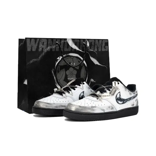 Nike Court Vision NN Wan Huo Nang Hai Fei Yan Mie Shopping Bag Low Top Skateboard Shoes Men's Black White
