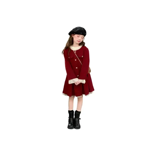 Деревянные дома Платье Красный Подростки