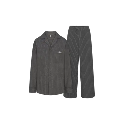 SKIMS Fw25 HEAVY Фланель Сон Комплект Пижамный комплект Женские