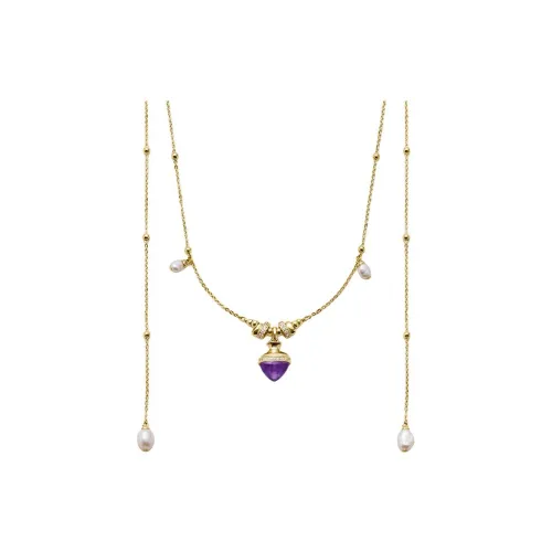 Amber Lollipop Аметистовый Цвет Жемчужные Ожерелья Женские