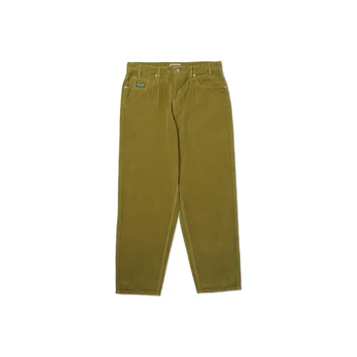 HUF совместный бренд Листовой Зеленый Унисекс Джинсы