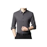 Премиум серый [с флисовой подкладкой] рубашка