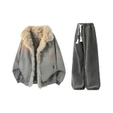 Gray Coffee + Black Gray Pants  
Серый Кофейный + Черный Серый Брюки