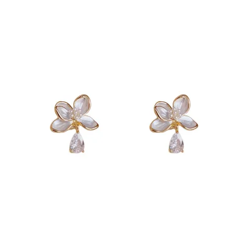 BONAS Copper Stud Earrings Women's BONAS Медные серьги-гвоздики женские