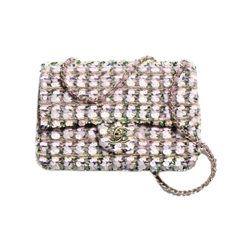 CHANEL Блестки Сумка на плечо Женская Светло-розовая