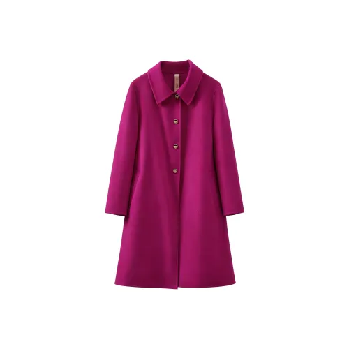 FENHONGMALI Осенний Коммутирование Минималистский стиль Отложной воротник Пальто Женское