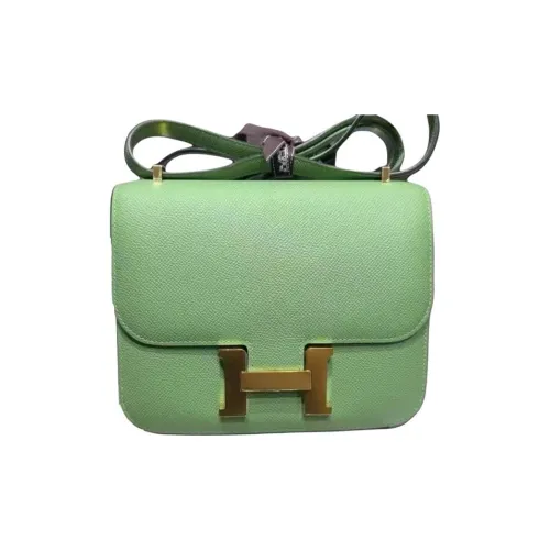 HERMES Constance Эпсомская кожа Сумка через плечо Женская 3I Vert Criquet Авокадо-зеленый Cricket Зеленый
