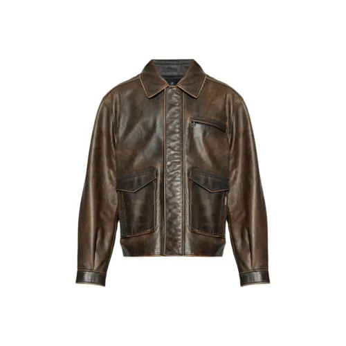 Represent Коричневый Мужская Кожаная Куртка