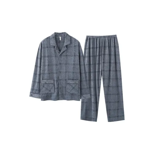 PANQIMEI 15203 Синий Мужской Пижамный Комплект