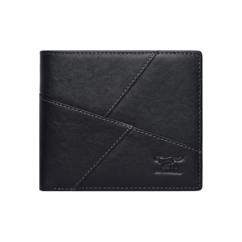 SEPTWOLVES Кошелек из коровьей кожи Мужской Черный