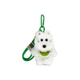 Белый аксессуар Вест-хайленд + зеленые брелки для слюни