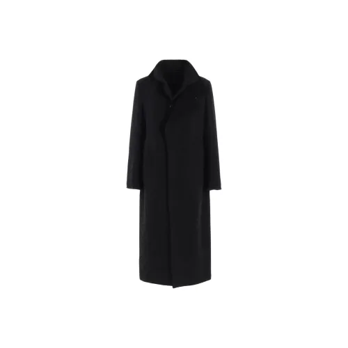 Yohji Yamamoto Femme FW25 Твид CLOTH R Двойное Отделение Длинное Пальто Женское