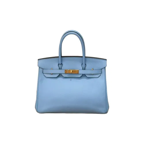 HERMES Birkin Эпсомская кожа Сумка Birkin Сумка Женская P3 BLEU DU Nord Northern Синий
