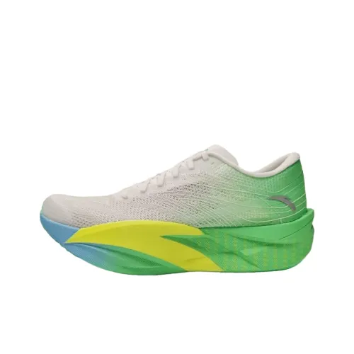 ANTA C202 6,0 Беговые кроссовки Низкий топ Папирус Белый Флуоресцентный Meteor Зеленый Серебряный Мужской