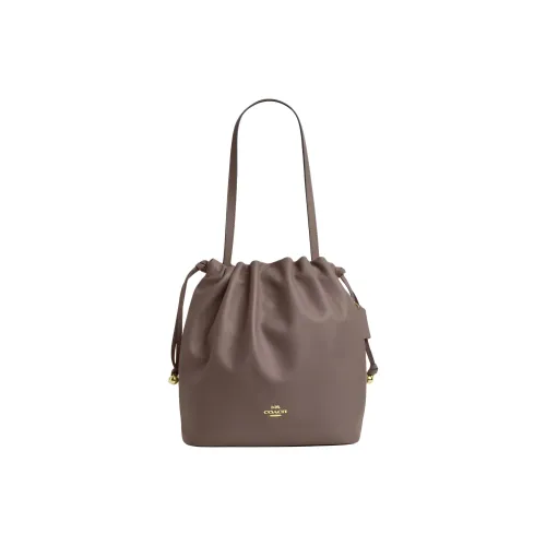 COACH Faye Кожа Плечевая Сумка Большая Женская Коричневая