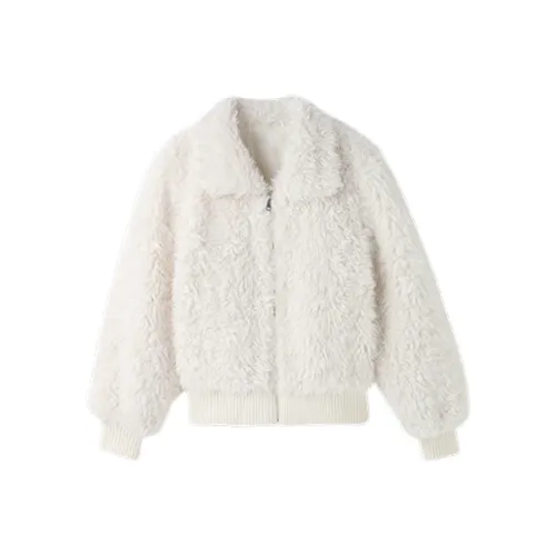 BVODE Теплый Белый Утепленный Женский Бархатный Куртка