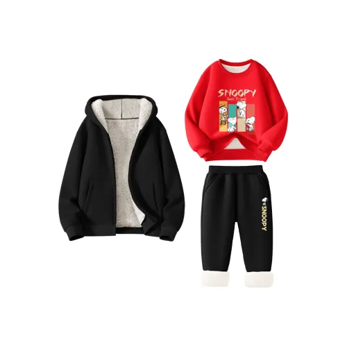 SNOOPY Повседневная спортивная одежда комплект из трех предметов для детей в возрасте 3-7 лет