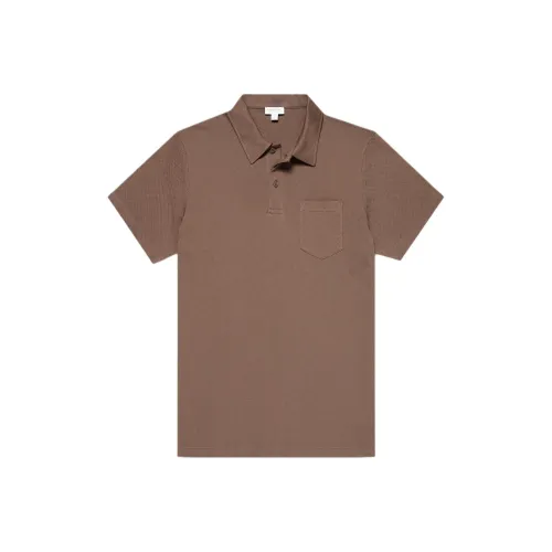 SUNSPEL Мужская поло темно-коричневого цвета