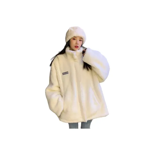 SRCG Белый Женские Бархатные Куртки