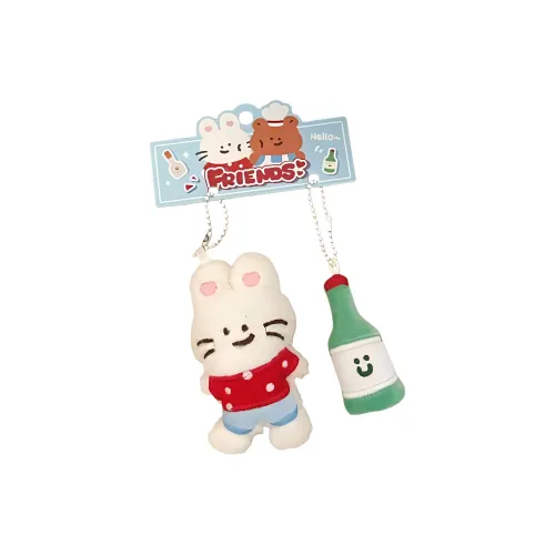 Pampered Journal Cartoon Cute Бутылка вина Кролик Плюшевый Брелок Высота 10 см 11,8 см