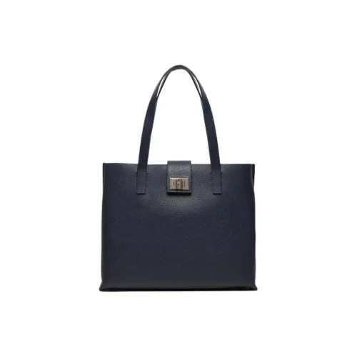 Furla 1927 Collection Кожа Тоут Сумка Сумка для покупок Сумка на плечо Большая Женская Морской синий