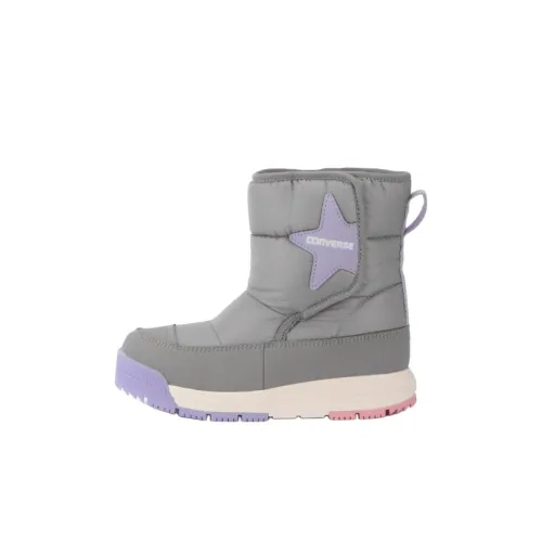 Конверс Детские зимние сапоги серые KIDS