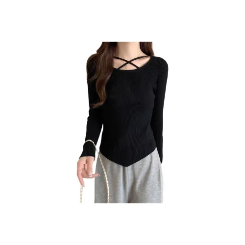 OURUOKE Черный Женский Трикотаж