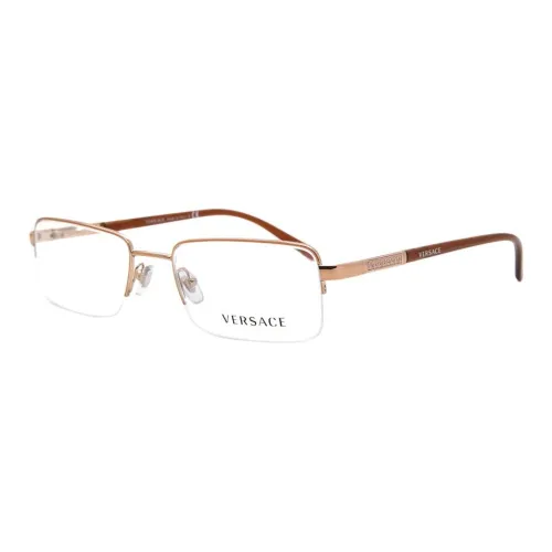 VERSACE Ацетатные квадратные очки с диоптриями Мужские Светло-Кофейные