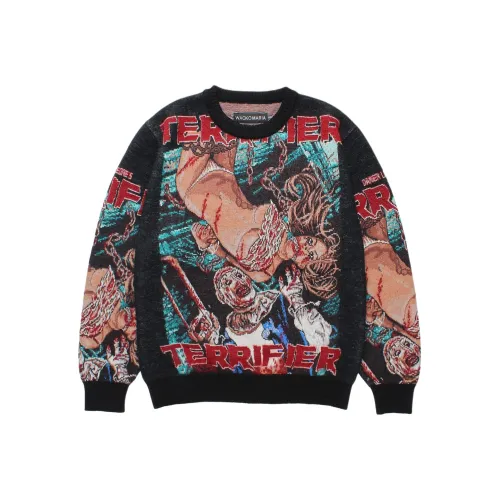 WACKO MARIA Совместное издание TERRIFIER Коллаборация Fw25 Мохер Жаккард KNIT Свитер Унисекс