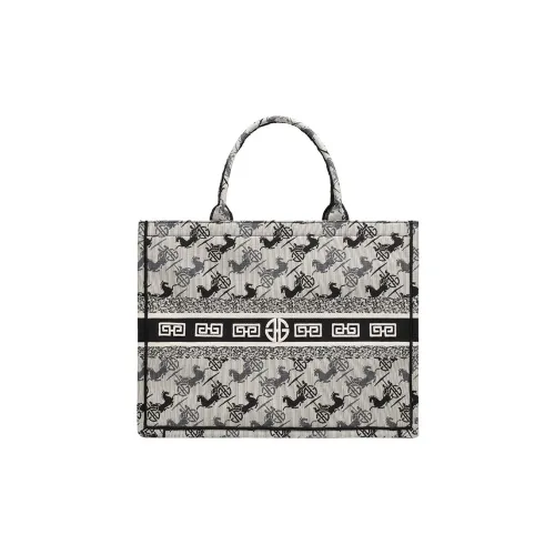 GHG Деним Сумка Большая Женская Белая Синяя