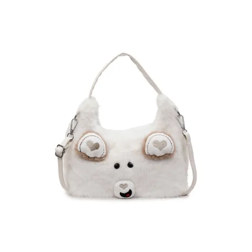 OSOCE Плюшевая Сумка Стандартная Женская Белая Хаки Кофейная Черная