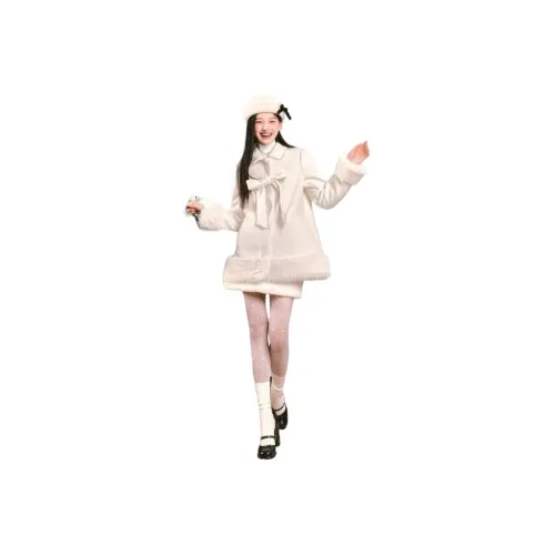 OURUOKE Изображение Цвет Женское Короткое Пальто