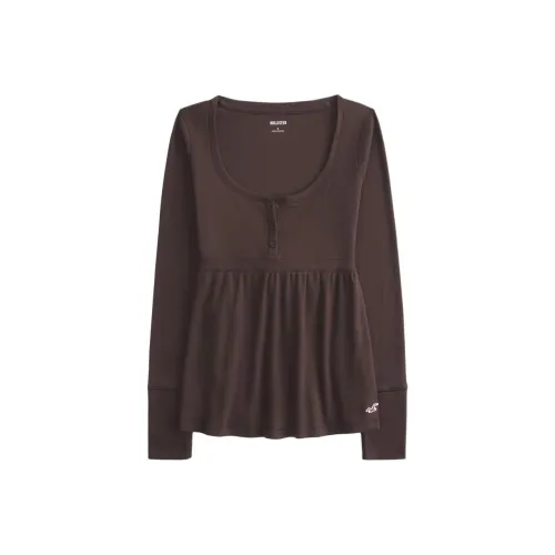 Hollister Коричневые Женские T-рубашки