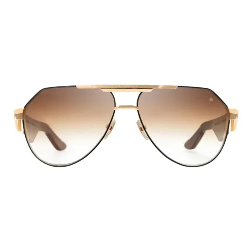 Maybach Деревянный Титан Авиатор Солнцезащитные очки Мужской Золотой