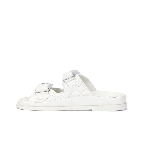 CHANEL Rubber Slide Тапочки Женские Белые