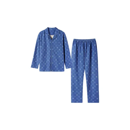 MIIOW Королевский синий Мужской Пижамный комплект