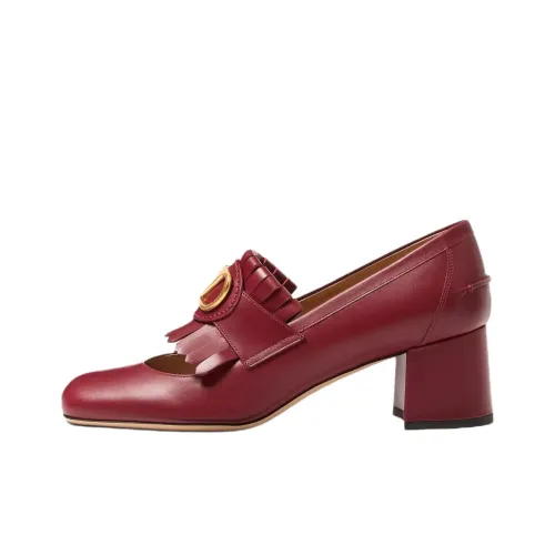 Valentino Garavani Vlogo Signature Грубый каблук Высокие каблуки 5,5 см Женские Красный